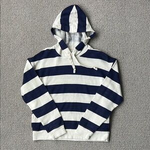 NWOT J.Crew Vintage Fleece Navy and White Hoodie